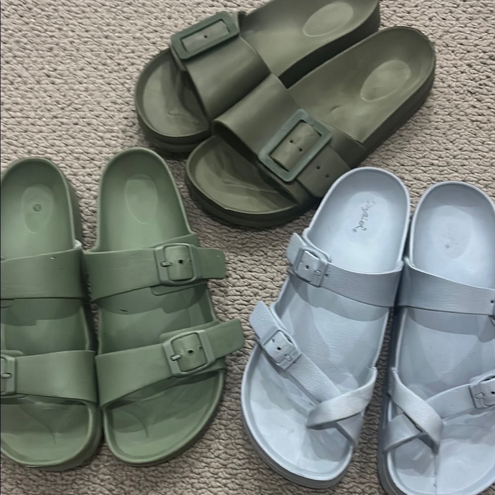 Stylish EVA Buckle Slide Sandals LOT size 10